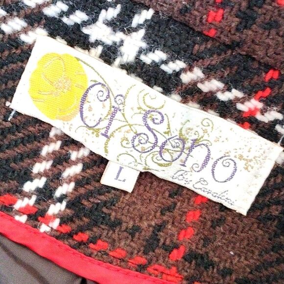 Ci Sono Hooded Plaid Jacket - Picture 10 of 14